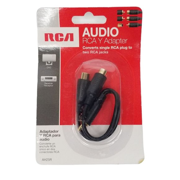RCA Audio Y Adapter AH25R Convert RCA Plug 2 Jacks - Picture 3 of 6